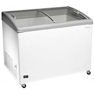 Arcon congelador Masquefrio Mod. CTG 300, puertas correderas cristal curvo